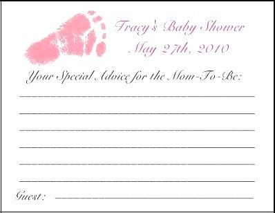 10 BABY SHOWER ADVICE CARDS PARTY FAVOR 200+DESIGNS  