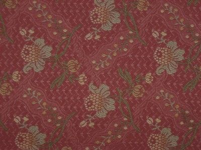 EMBROIDERED BROCADE on DARK PINK Silk Decor Fabric 54 wide units 