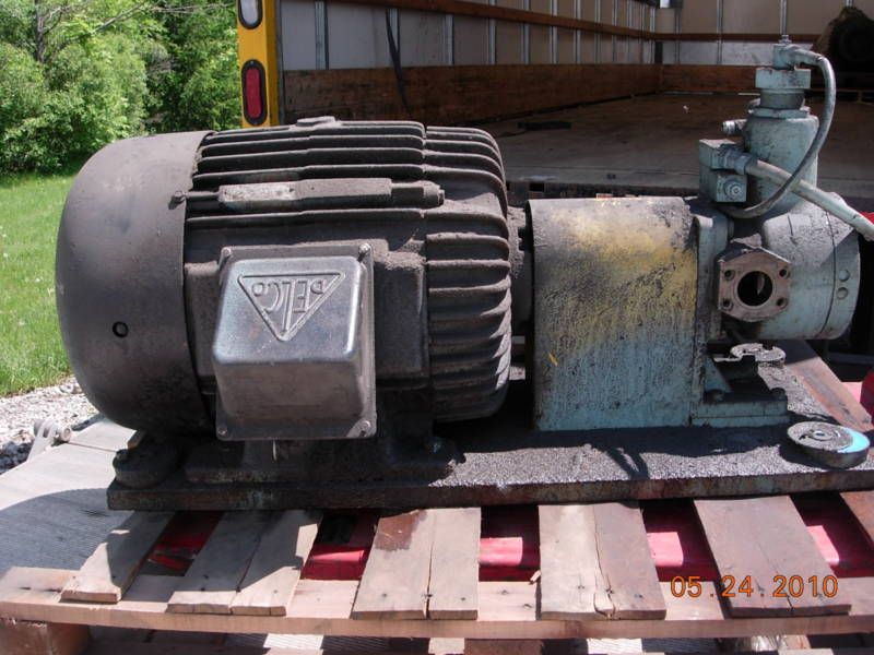 25 H.P. MOTOR WITH A CONTINENTAL PVR 50 HYDRAULIC PUMP  