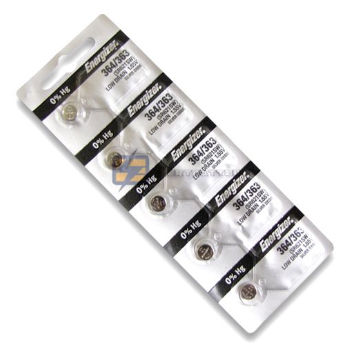 5PCS ENERGIZER WATCH BATTERIES 364 363 SR621SW SR621W  