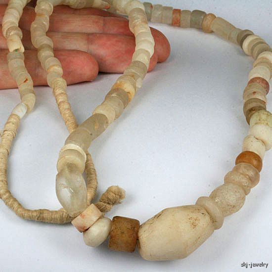 Old Stone Quartz Beads   African Trade  