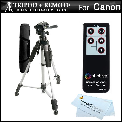 Remote Control + Tripod For Canon T2i, T3i, 60D, 7D, 5D 628586957688 