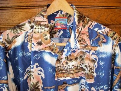 Reyn Spooner Native Hawaiian Surf Surfriders Hawaiian Aloha Shirt Like 