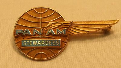 VINTAGE PAN AM STEWARDESS WINGS PIN  