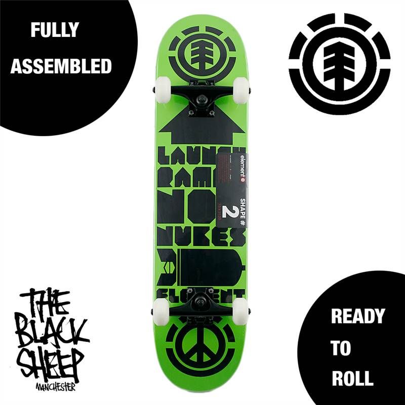 ELEMENT SKATEBOARDS TW LAUNCH RAMPS NOT NUKES COMPLETE 7.5 SKATEBOARD 