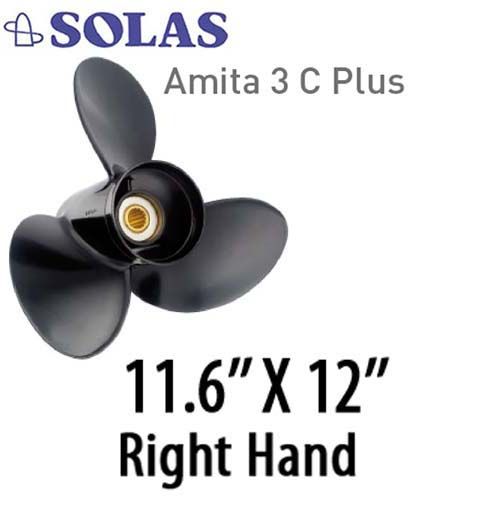 Mercury Outboard Propeller 25 70 Amita 3 C Plus 3 Blade  