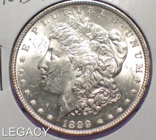 1899 P MORGAN SILVER DOLLAR UNCIRCULATED 90% SIL (GTP+  