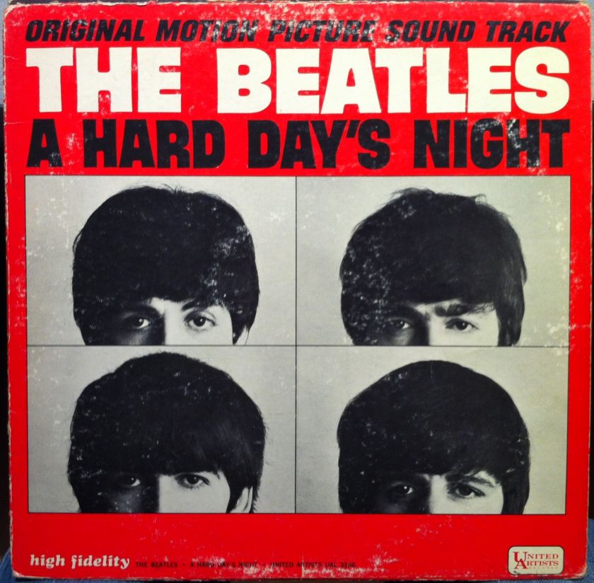 THE BEATLES a hard days night LP VG  UAL 3366 Vinyl 1964 Record Mono 