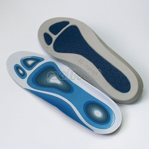 Soft PU Insole Pad Shock Absorbing AU 8 9 EU 42 43 Blue  