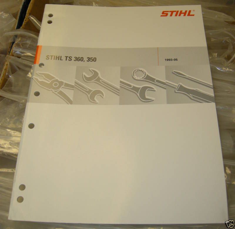 TS 350, 360 Stihl Cut Off Saw Service Repair Manual New  