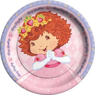 Strawberry Shortcake Princess Large PLATES ~ Vintage Birthday 