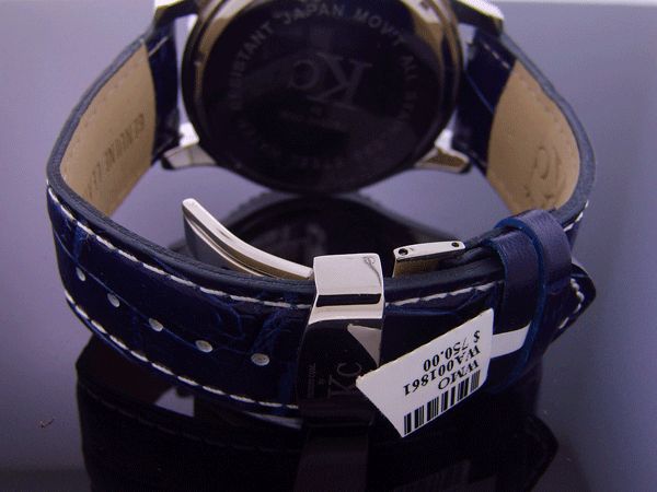 Techno Com by KC 50MM 12 Diamonds Watch Dark Blue Face  