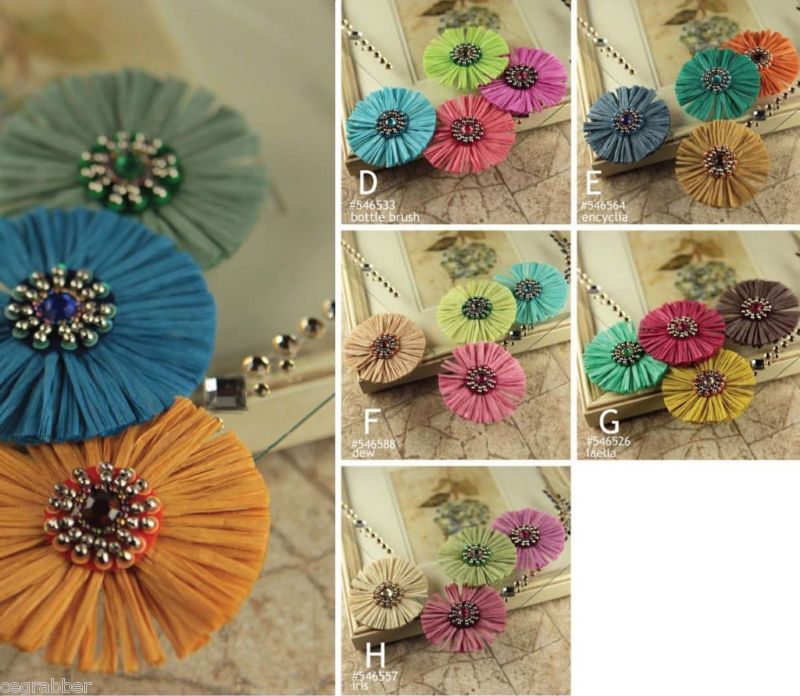 2011 PRIMA 2.25 Flowers RAFFIA Collection 4 pcs.  