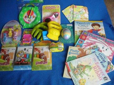 HUGE Lot 3 EASTER BASKETS SUPPLIES Fillers Toys Books +  