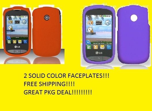 NEW LG 800g Tracfone   2 SOLID COVER CASES PACKAGE FACEPLATES 