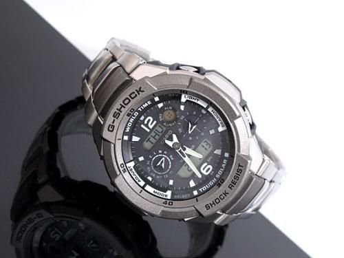   TOUGH SOLAR WORLDTIME CHRONO TIMER ALARM 200M MENS WATCH G 1250D 1ADR