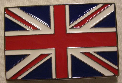 UNION JACK UK ENGLAND BRITISH PATRIOT BIKER BELT BUCKLE  