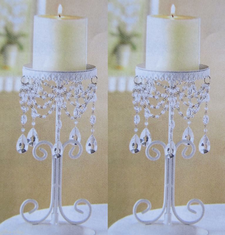 24 SLENDER IVORY BEADED WEDDING CENTERPIECES NEW 9 1/2  