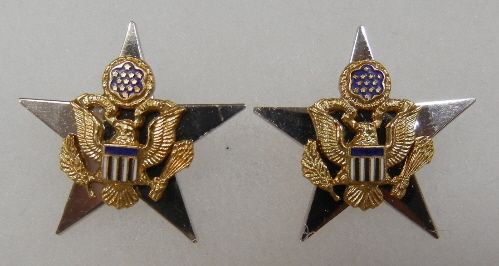   pins scarce original sterling silver pair of vietnam war era 1960s