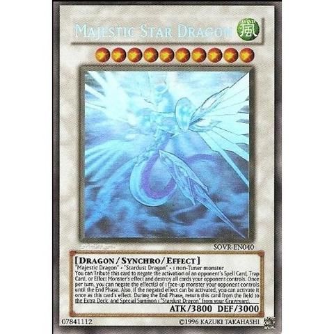 Majestic Star Dragon   Ghost Rare EX Unl SOVR Yu Gi Oh  